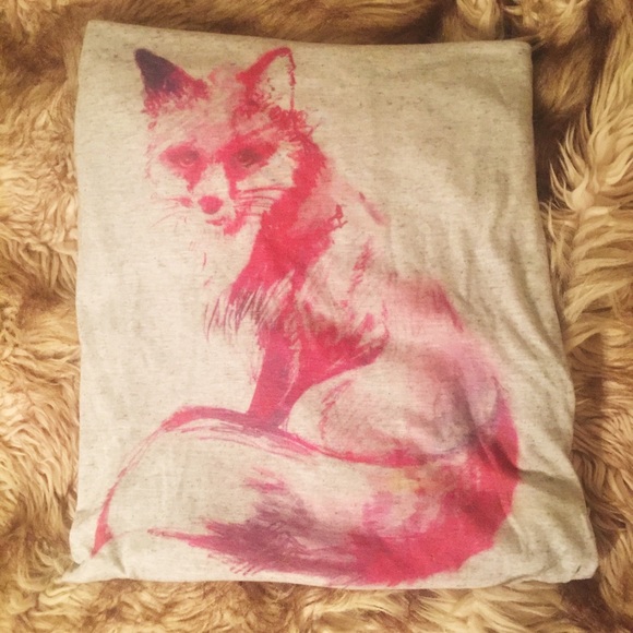 ❤FINAL PRICE❤️Watercolor Fox Shirt
