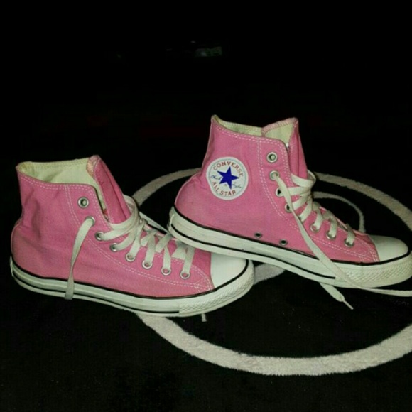 Pink converse high tops "chucks"