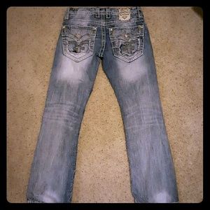 Mens Rock Revival "Kasper" Slim Boot Jeans