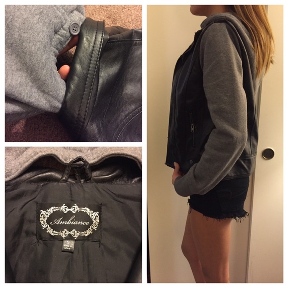 Leather jacket hoodie - Picture 4 of 4