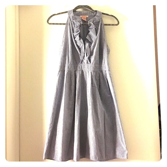 EUC Fire Los Angeles Striped Ruffle Summer Dress