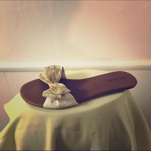 Call it Spring open toe slide in flats