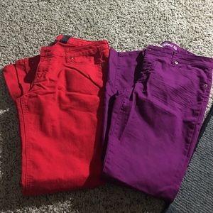 2 size 13 skinny jeans