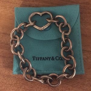 RARE Authentic Tiffany's heart clasp link bracelet