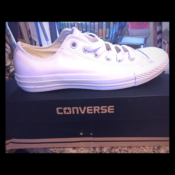 White Leather Converse All Star