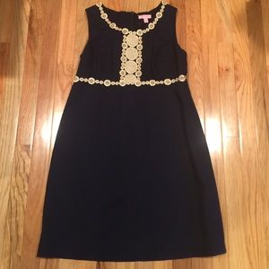 Lilly Pulitzer Rosie Lace Trim Shift Dress Size 10