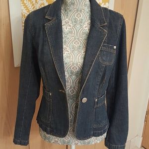 Isaac Mizrahi Jean Jacket Size Medium