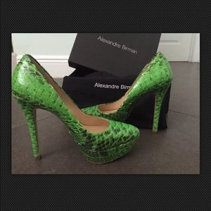 Genuine Snakeskin Platform Pumps