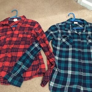 Two large flannels
