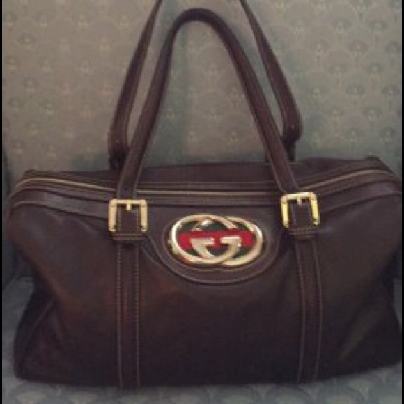 Gucci Handbags - Gucci Britt chocolate brown satchel bag Final sale