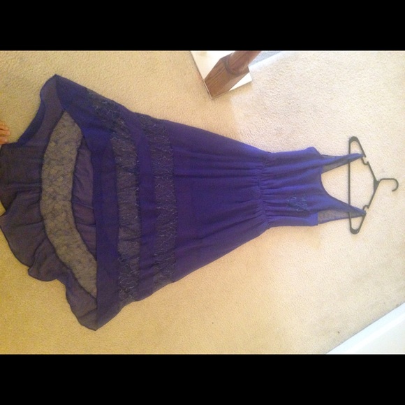 Royal blue lace summer dress