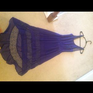 Royal blue lace summer dress