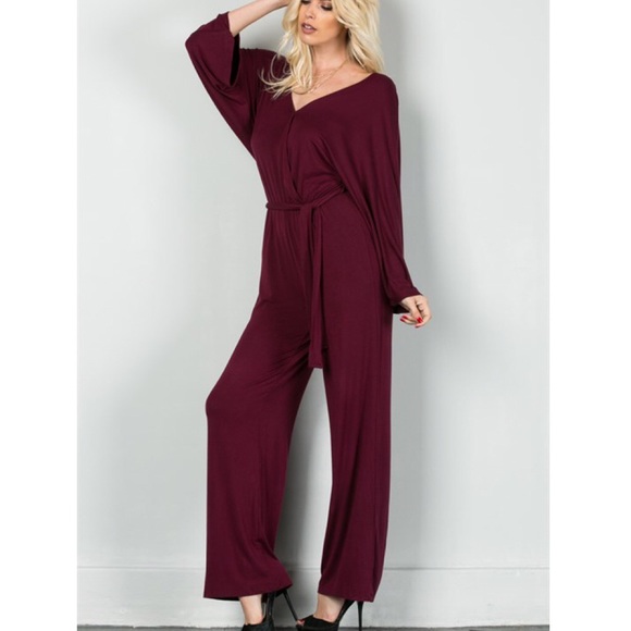 "This Much And More" Faux Wrap Jumpsuit - Picture 2 of 3