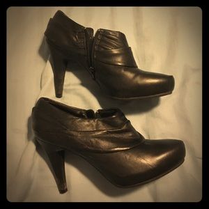 Leather booties