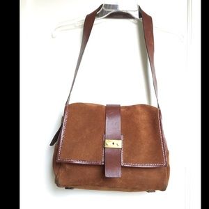 BOGO! Francesco Biasia Brown Suede Leather Handbag