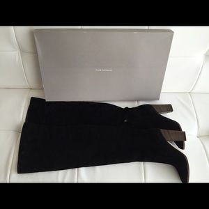 FW16 Club Monaco black suede over the knee boots