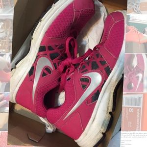 Pink Nikes shoes