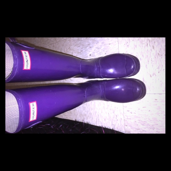 Purple hunter boots