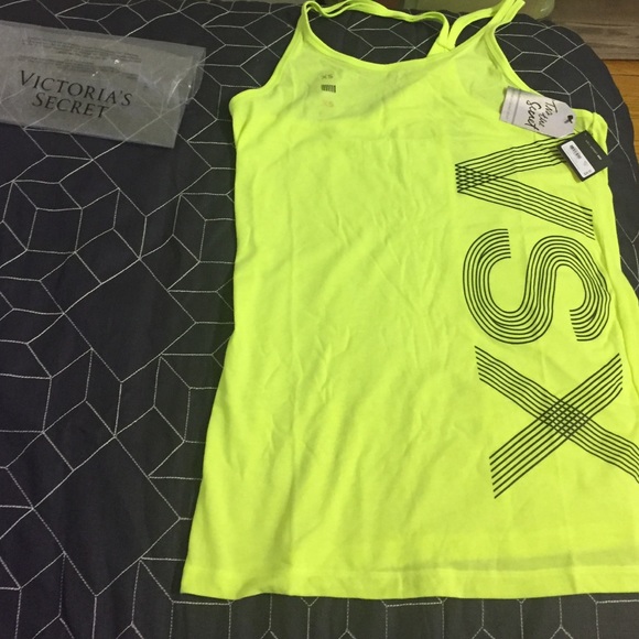 Victoria's Secret Accessories - Victoria’s Secret NEW neon green tank top XS (Vintage retro)