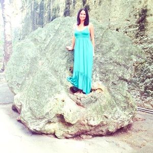 Turquoise Billabong maxi dress