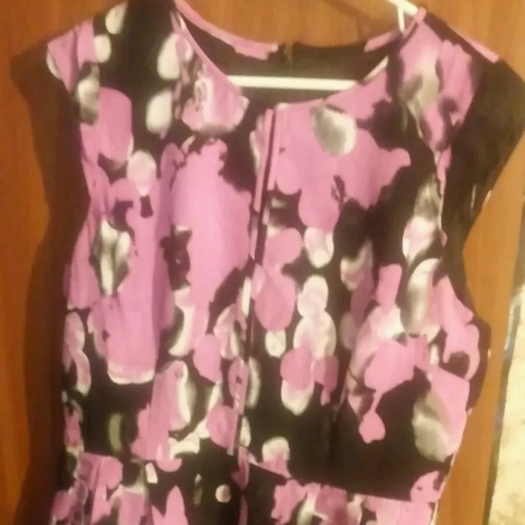 Adrianna papell multicolor pink flowers sz 16 - Picture 2 of 3