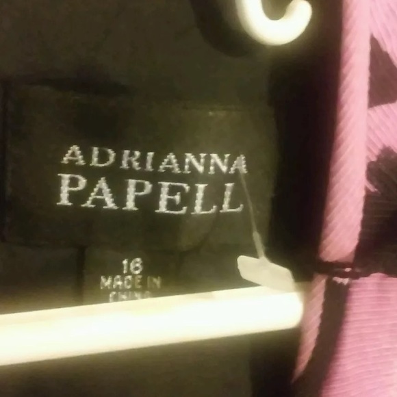 Adrianna papell multicolor pink flowers sz 16 - Picture 3 of 3