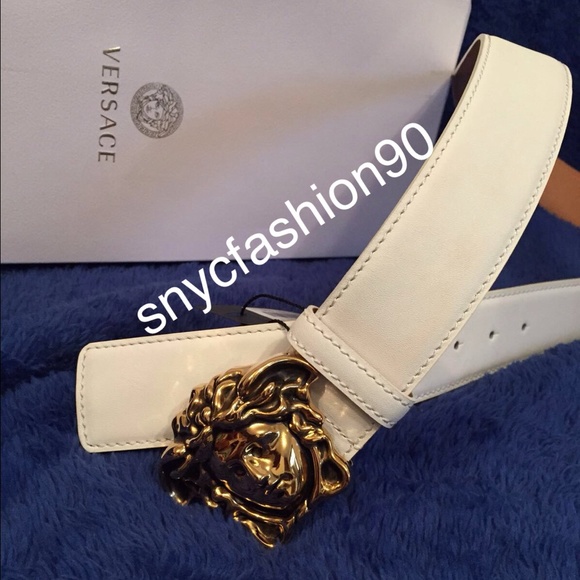 Authentic New Versace white belt with Gold buckle - Picture 1 of 4