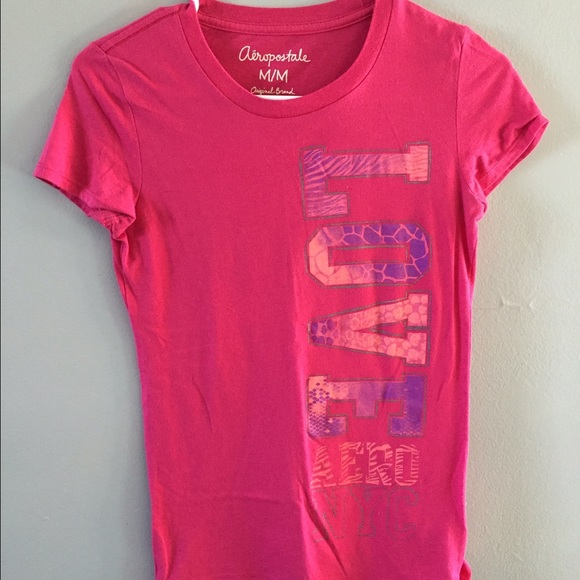Aeropostale Fuchsia Pink Love Tee- Medium