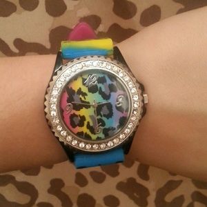 *closet closing* Colorful cheetah print watch