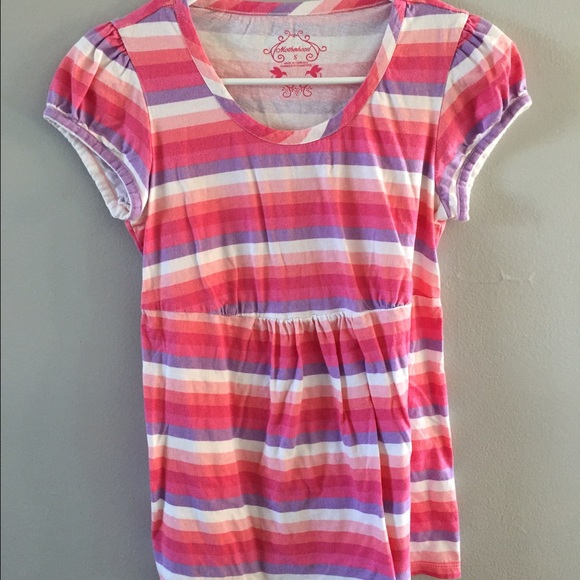 Motherhood Maternity Striped Short Sleeve Shirt