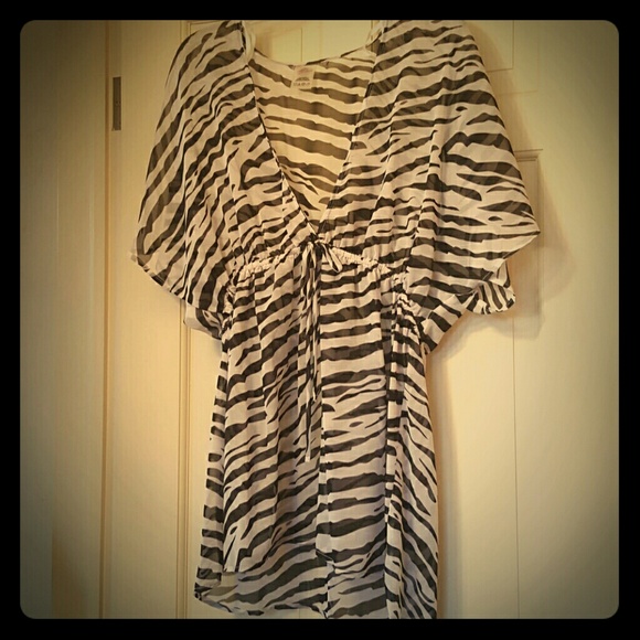 NWOT Torrid Zebra Print Swim Coverup
