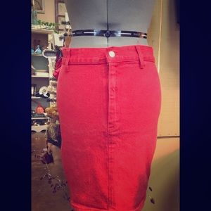 Red skirt