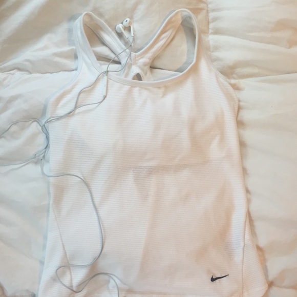 Nike DryFit White Sports Tank
