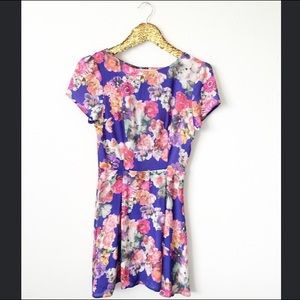 Asos skater dress in bright floral size small