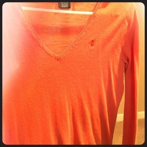 Cotton/linen vneck sweater