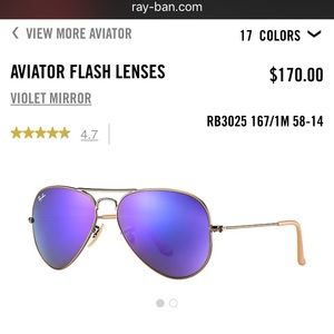 Purple aviator ray bans
