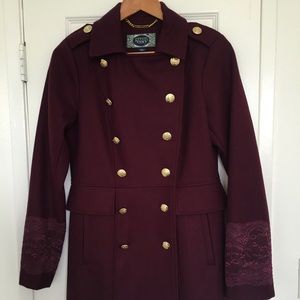 Burgundy coat