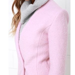 Lulu's Jackets & Coats - BNWOT GORGEOUS pink Lulus wool coat Lulu's Jackets & Coats - BNWOT GORGEOUS pink Lulus wool coat