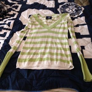 Striped green sweater