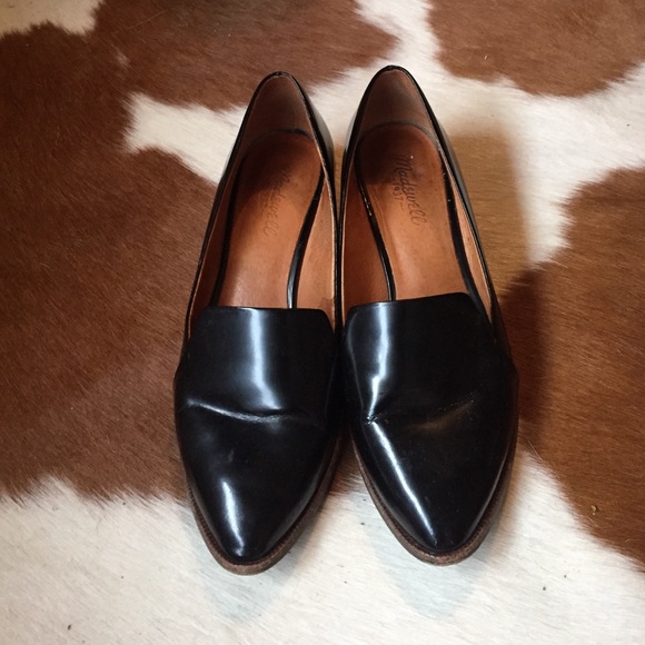 Madewell stacked heel loafers, size 8