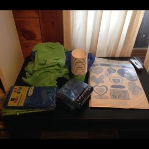 Baby boy shower stuff