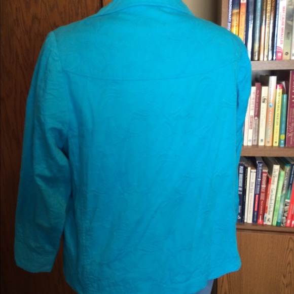 Laura Ashley Turquoise Jacket 2X - Picture 3 of 3