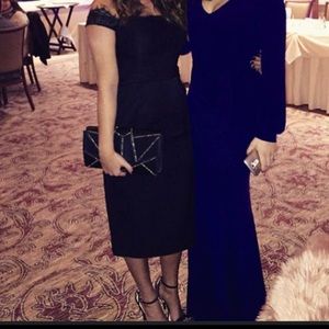 ASOS black midi dress