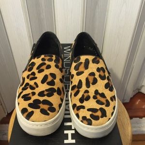 Windsor smith leopard pony hair slides sneakers