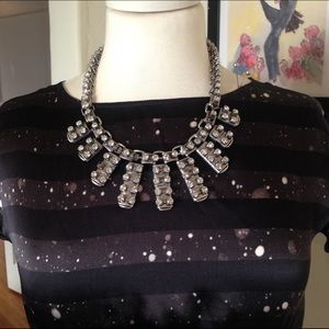 Topshop metal and crystal statement necklace