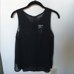 Sheer Black Sleeveless Blouse. Never worn. Size M