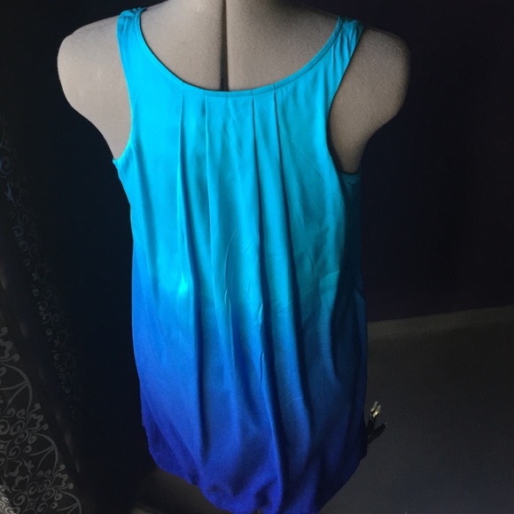Express Ocean Blue Ombre Bubble Dress - Picture 2 of 3