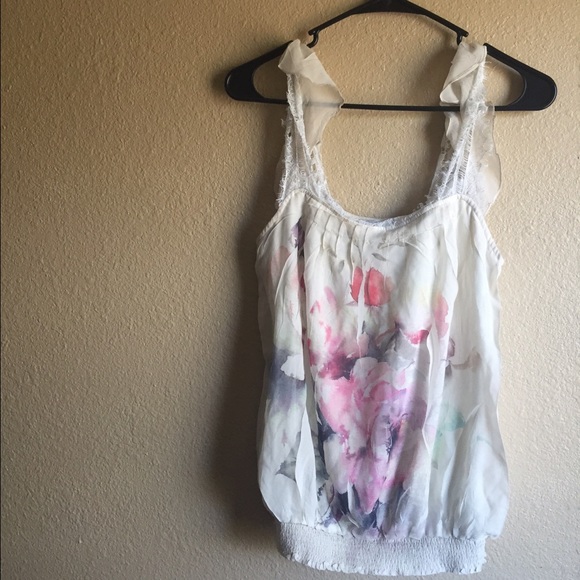 Sheer floral tank top! - Picture 1 of 3