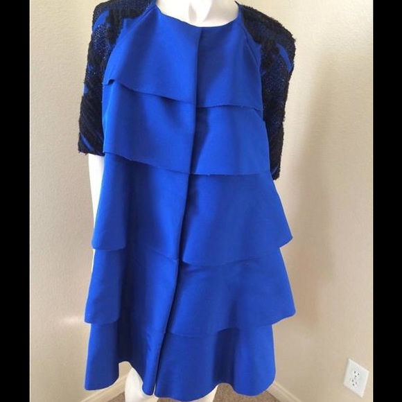 Jason Wu Blue Tiered Opera Coat - Picture 1 of 4