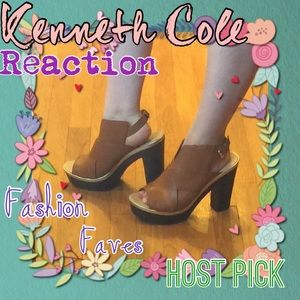 🍾HP🍾Kenneth Cole Reaction Leather Chunky Heels
